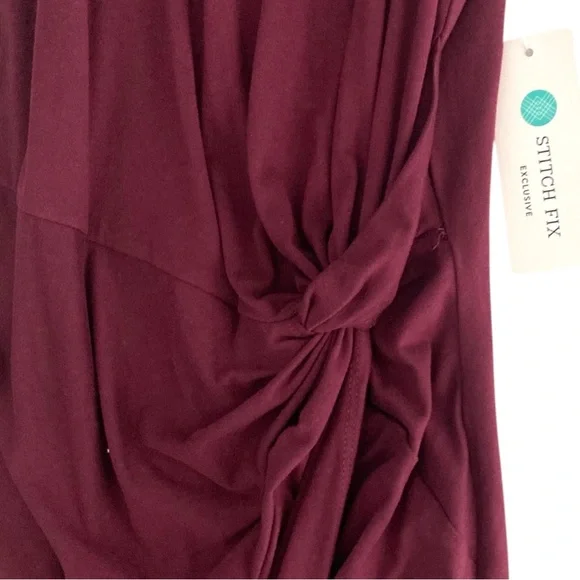 Nine Britton Abigail Brushed Knit Midi Dress Womens Size S Dark Purple - Picture 6 of 14